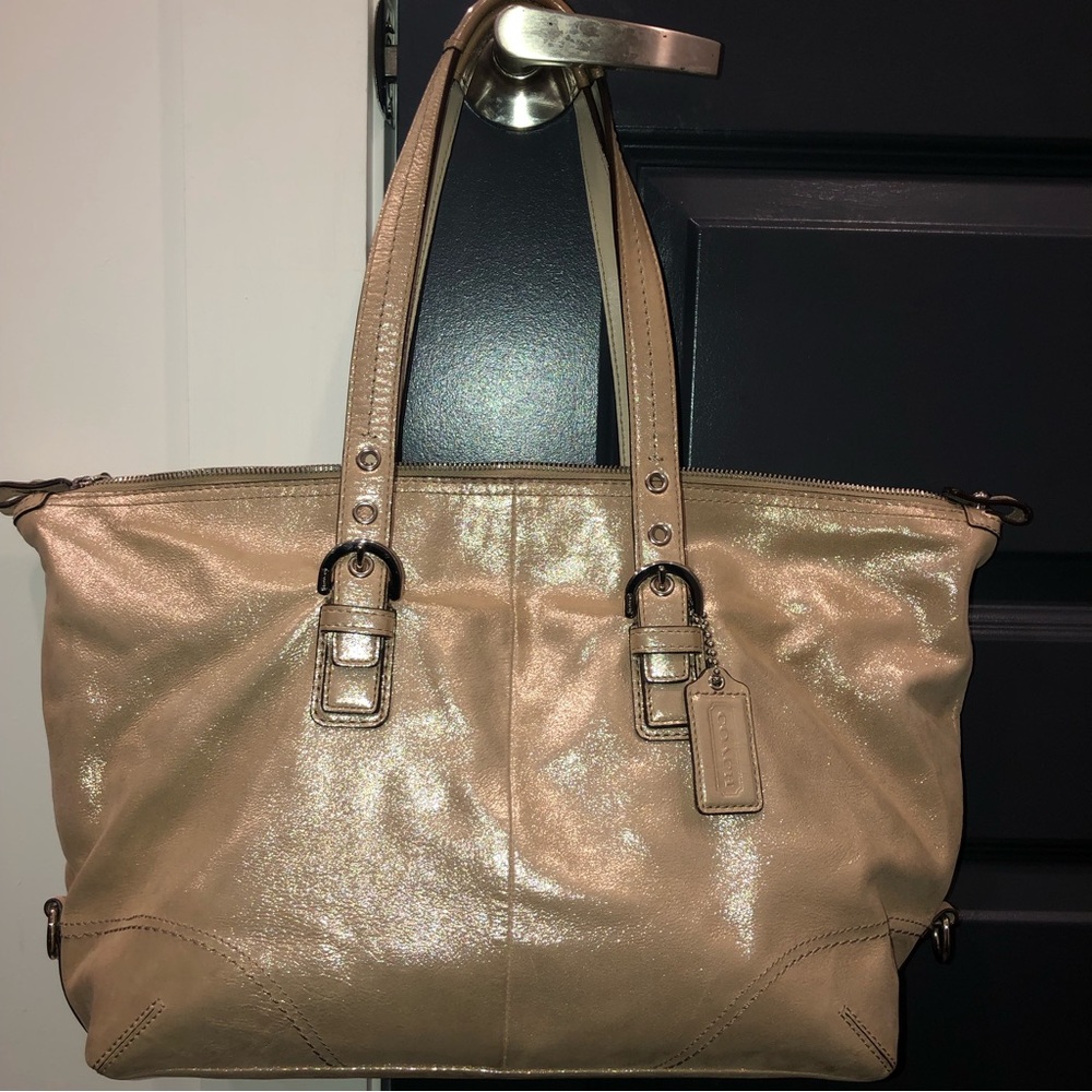 Coach Shimmer bag - satchel two way purse Amazing condition.